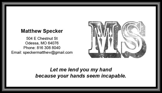 Business Cards: Personal Business Card